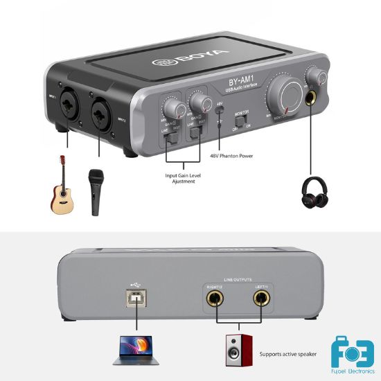 BOYA BY-AM1 Dual-Channel XLR Audio Mixer