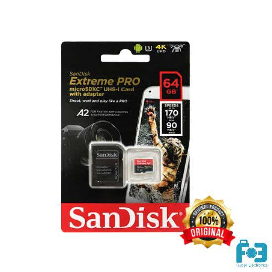 Sandisk Extreme Pro 64GB Micro SDXC UHS-I Memory Card