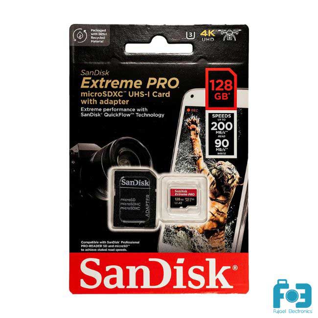 Sandisk Extreme Pro 128GB 200mbps Micro SDXC UHS-I Memory Card