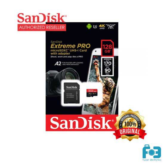 Sandisk Extreme Pro 128GB Micro SDXC UHS-I Memory Card