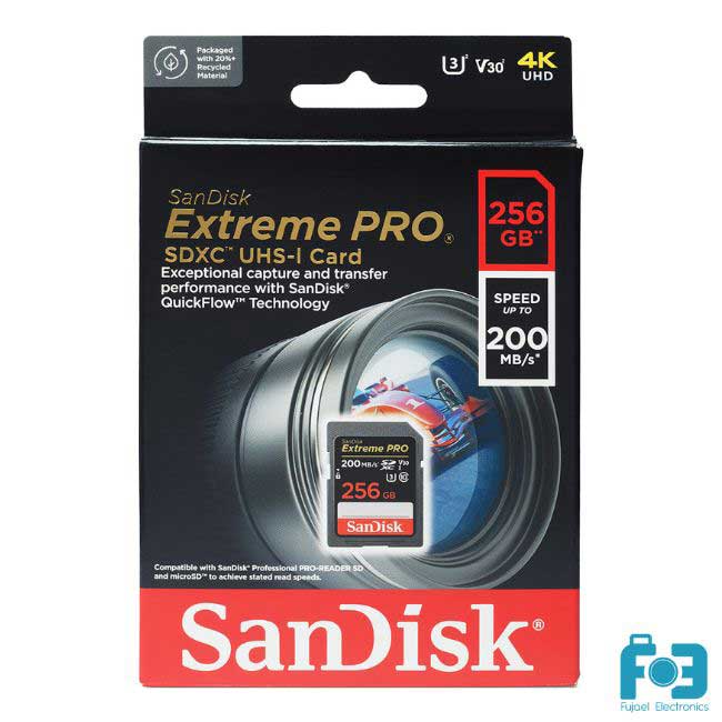 SanDisk Extreme PRO 256GB 200mbps SDXC UHS-I Memory Card