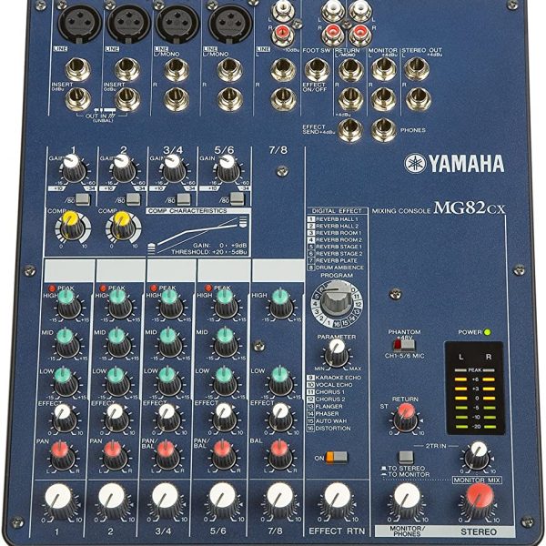 Yamaha MG82CX 8 Input Stereo Mixer Full Specifications