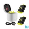 TELESIN GP-BTR-905-GY ALLIN Box 3-Slot Charger Box And 2Pcs Batteries For GoPro Hero 11/10/9 Battery