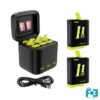 TELESIN GP-BNC-901 3-SLOT Charger Box And 2Pcs Battery Kit Set For GoPro Hero 11/10/9