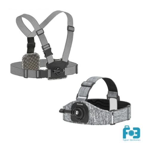 TELESIN GP-HMS-T06 DJI Head Strap Double Mount Skid Proof Multi Angle Adjustment