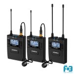 COMICA CVM-WM300II(A) UHF Metal Wireless Microphone with Dual-transmitters and One Receiver (Lithium Battery Version)