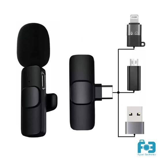 K8 Wireless Lavalier Two Microphone for iphone and Type C