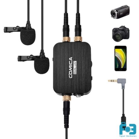COMICA DUAL.LAV D03 Dual-head Detachable & Multi-functional Lavalier Microphone