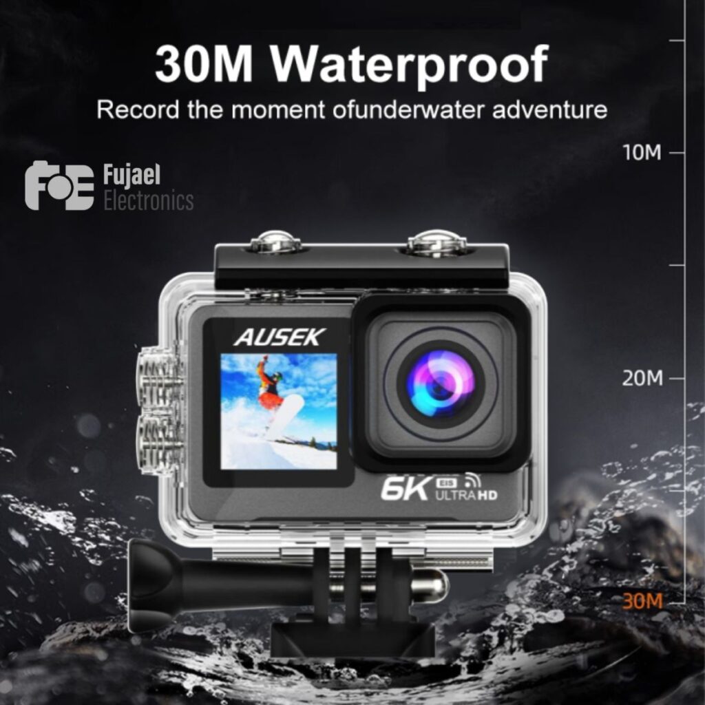 Ausek AT-M84TR 6K Ultra HD WiFi Dual Screen Waterproof Action Camera 4 Ausek AT-M84TR 6K Ultra HD WiFi Dual Screen Waterproof Action Camera