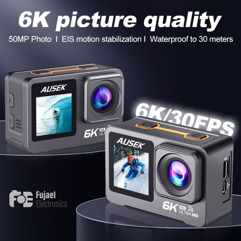 Ausek AT-M84TR 6K Ultra HD WiFi Dual Screen Waterproof Action Camera 3 Ausek AT-M84TR 6K Ultra HD WiFi Dual Screen Waterproof Action Camera